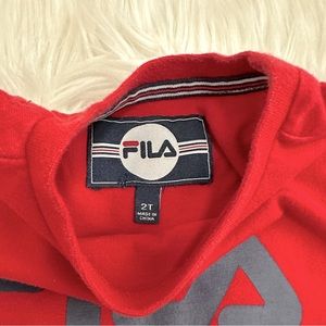 Children original 2T Red FILA top. Good condition quality material.